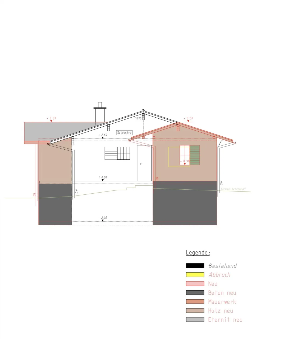Planunterlage 2 für Chalet Sylvestre in Adelboden